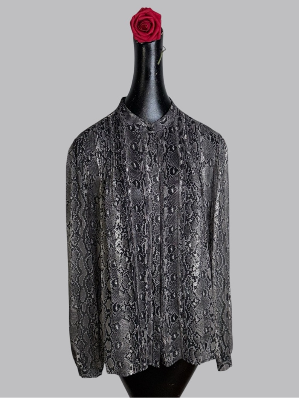 Michael Michael Kors sheer silk snake print button down